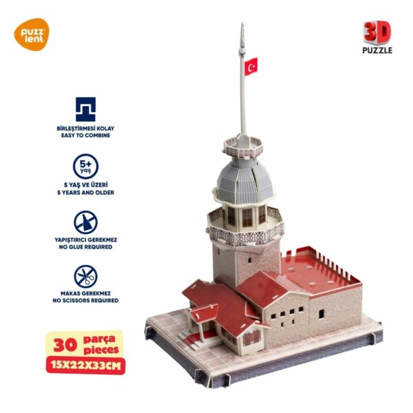 Kız kulesi 3D puzzle - Görsel 2