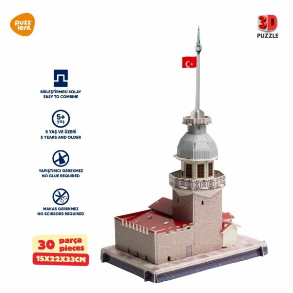 Kız kulesi 3D puzzle - Görsel 3